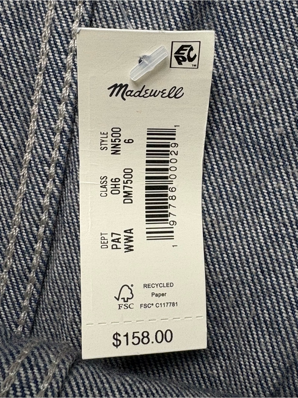 NWT Madewell Superwide-Leg Denim Overalls Warham Wash 6 - Picture 14 of 14